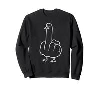Flipping The Bird Goose Umorismo Animale Maleducato Felpa
