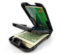 Flipside Portafogli 4 RFID Blocking Wallet da uomo con fermasoldi rimovibile - Sottile, sicuro e resistente agli urti, Stealth, nero, Taglia unica
