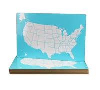 Flipside Products 12" x 18" Two Sided Dry Erase US Map Board, United States Blank Map, Practice Labeling, Home, School, Office, Pack of 12