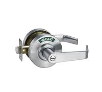 FLIRABBIT Serratura per porta del bagno commerciale, resistente, con cartello occupato, reversibile a sinistra e destra, ANSI di grado 2, per servizi igienici, ristoranti, ospedali, uffici (cromo
