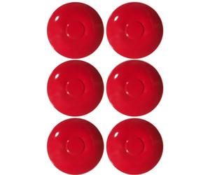 Flirt by R&B 516111 - Set di 6 piattini da caffè in porcellana, Ø 16 cm, colore: Rosso