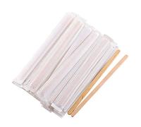 Flisdtry 100 bastoncini da caffè da 14,9 cm, in legno naturale, per caffè, bevande, latte, tè, miscelatori usa e getta