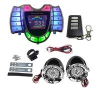 Flisdtry Altoparlanti stereo per , wireless, Bluetooth, lettore MP3, impermeabile, audio FM per , scooter, , ATV, UTV