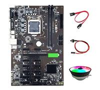 Flisdtry B250 BTC Scheda Madre con RGB CPU Ventola di Raffreddamento+ Interruttore+ SATA 12XGraphics Card Slot LGA 1151 DDR4 per BTC