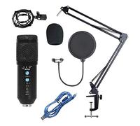 Flisdtry BM858 Kit Microfono Studio USB Computer Microfono a Condensatore con Braccio Regolabile Supporto Shock Mount per