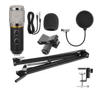 Flisdtry -F200TL Set di microfoni riverberanti a 360 ° Staffa a sbalzo universale Anchor Live K Song Microfono a condensatore Set