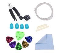 Flisdtry Kit di corde per chitarra, 14 pezzi, cui plettri per chitarra, avvolgitore, corde per chitarra acustica