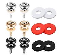 Flisdtry La parte della cinghia per chitarra include 3 paia di bottoni per chitarra e 3 paia di blocchi per chitarra in gomma