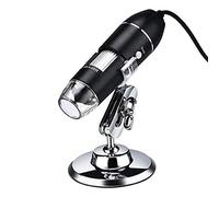 Flisdtry Microscopio digitale USB , fotocamera endoscopica, ingrandimento regolabile con staffa PC, 1600X