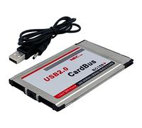 Flisdtry PCMCIA a USB 2.0 CardBus Dual 2 Porte 480M Scheda Adattatore per Laptop PC Computer