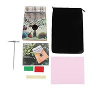 Flisdtry Pianoforte a 17 con istruzioni di studio e di accordatura in legno per dito a mano pianoforte Mbira regali per bambini adulti principianti (animali)