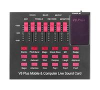 Flisdtry Scheda audio Bluetooth Live Sound Card Mixer Scheda audio esterna USB per lo streaming del telefono cellulare del computer