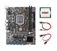Flisdtry Scheda madre B250C con CPU G4400T+ SATA+ Switch 12 PCIE a USB3.0 Slot GPU LGA1151 DDR4 per BTC Mining