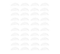 Flisdtry Set di 20 paia di cuscinetti in silicone per ciglia e ciglia (trasparente)