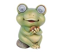 Flisdtry Statua solare Lanterna Decor Yard Art Inverno Decor 7.5x7x7.5cm