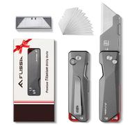 FLISSA Taglierino Multiuso con Lama Rimuovibile in Titanio, Design CNC, Include 10 Lame Extra, Coltello Tascabile, Regalo Perfetto per Uomini e Donne