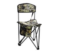 FLISSA Treppiede sedia da caccia con schienale, sgabello portatile da caccia supporta 113,4 kg, sedile mimetico pieghevole con tracolla per caccia, escursionismo, pesca e campeggio