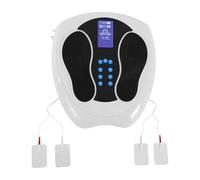 Fliuyr Simulatore di circolazione sanguigna per le gambe, stimolatore della circolazione sanguigna, EMS & TENS, 99 livelli e 25 modalità, massaggiatore per piedi con telecomando, LCD per promuovere la
