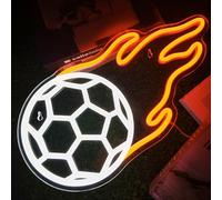 Flixyticy Insegne al neon per decorazioni murali, insegne colorate illuminate a LED alimentate tramite USB e dimmerabili per camere da letto, dormitori, feste, compleanni (Football)
