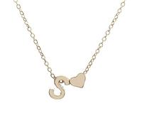Fliyeong Collana da donna con ciondolo a forma di cuore e lettera a forma di cuore, ideale come regalo pratico e popolare