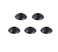 Fliyeong - Set di 5 bastoncini da trekking in gomma, rotondi, per sci e sci, accessori di ricambio (nero) creativo e utile