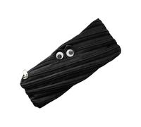 Flkiglm Astuccio divertente per bambini, organizer per cancelleria con grande capacità e chiusura lampo, organizer per penne, per aule, studenti, insegnanti, adolescenti, Nero , vedi descrizione, Vedi