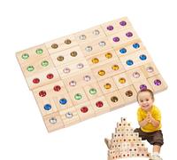 Flkiglm Blocco impilabile, set di mattoncini in legno per bambini, set di giocattoli impilabili a forma di torre in acrilico, giocattolo da costruzione sensoriale, per e ragazze