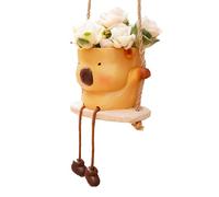 Flkiglm Botte sospese - cesto per fiori in resina sintetica per piante grasse, non scolorisce, con foro di scarico per balcone, terrazza, decorazione per appartamento