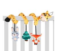 Flkiglm Giocattolo attività per Culla - Peluche Sensoriale Ad Alto Contrasto con Campanello | Stimola I Sensi Strumento Educativo Precoce, Accessori per Maschi E Femmine