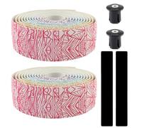 Flkiglm Nastro manubrio per bicicletta - Nastro per manubrio con assorbimento degli urti - Impugnatura antiscivolo con tappi terminali e nastro adesivo per viaggi, ciclismo e escursioni