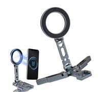 Flkiglm Supporto magnetico per cellulare da scrivania, pieghevole, per viaggi, girevole a 360 gradi, per avventure all'aperto, viaggi d'affari, desktop, auto