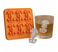 FLKWOP Stampo per ghiaccio a forma di auto da corsa, in silicone, a forma di macchina da corsa 3D, a forma di macchina da corsa a 6 cavità, vassoio per cubetti di ghiaccio e strumento di cottura fai