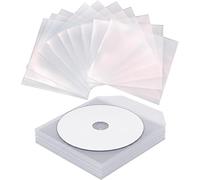 FLLAGG20 100X Custodie CD Dvd Blu-Ray Bustine Trasparenti PVC con Aletta