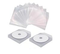 FLLAGG20 | 200X Custodie CD Dvd Bluray | Bustine Buste Trasparenti, PVC | Aletta di Chiusura, Protezione Dischi, visibilità Etichette | Conservazione Dischi Senza Polvere