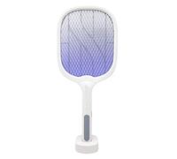 FLM SYSTEM Racchetta Zanzare Elettrica, Ricaricabile Racchetta Antizanzare 2 in 1 Lampada Antizanzare 3500V USB Racchetta Antizanzare Elettrico Luce UV Insetti Trappola Ideale per Interni ed Esterni