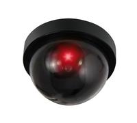 FLM SYSTEM Telecamera Finta di Sicurezza Dome con LED Rosso Lampeggiante - Dummy Camera Realistica da Interno ed Esterno, Dissuasore Antifurto per Casa, Negozio e Ufficio (1)