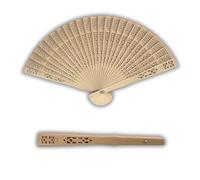 FLM SYSTEM VENTAGLI VENTAGLIO IN LEGNO INTAGLIATO PER MATRIMONIO KIT WEDDING SPOSA (20CM, 50)