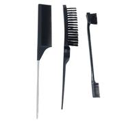 FLNEX Kit pettine per lo styling dei capelli in tre pezzi, set di strumenti per capelli in plastica a coda piatta per la casa e la disposizione dell'acconciatura del salone
