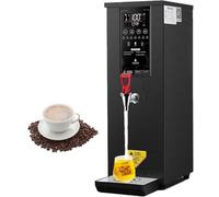 FLNOZAMZ Distributore di Acqua Calda Commerciale, Caldaia a riempimento Automatico in Acciaio Inossidabile, Piano di Lavoro Elettrico da 2,5 kW, Rubinetto antigoccia, Ideale per tè, caffè (B Black)