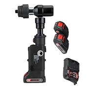 FLNOZAMZ Kit di Perforazione idraulica con 6 stampi, utensile perforatore a Batteria Cordless 21V 2.5Ah, Corsa di 22mm per Metallo, Pannelli elettrici Manuale (Manual)