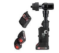 FLNOZAMZ Kit di Perforazione idraulica Ricaricabile con 6 punzoni (22-60mm), Batteria 21V 2x2500mAh, Strumento di punzonatura in Metallo 80KN per lamiera in Acciaio Inossidabile Automatico (Manual)