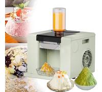 FLNOZAMZ Macchina per tritaghiaccio Commerciale - Macchina per Il Ghiaccio tritato Completamente Automatica, capacità di 60 kg/Giorno, Raffreddamento ad Aria per Camion di Cibo (Green)