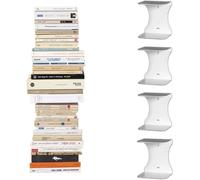 Flo.mar - Mensole da Muro Libreria Invisibile a Scomparsa - Mensole Sospese Porta Libri 17x15x20 cm - Scaffale da Parete Per Libri - Set Da Parete 4 pezzi