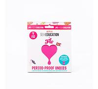 FLO X Education - Slip da Donna per la Formazione del Sesso, a Prova di perdite, Assorbente, Lavabile, in Cotone Migliore, Rosa - M