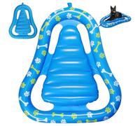 Float da piscina per cani da 47x36 pollici, floatie per animali domestici a prova di foratura gonfiabile in PVC per nuoto sul fiume Lake