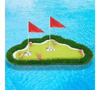 Float golf mette un tappetino chepping verde per il lago sportivo d'acqua