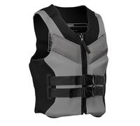 Float Jacket Adult Neoprene High Buoyancy Adjustable Safety Swimming Float Jacket for Surfing Kayaking Rafting Boating Fishing Canoeing Water Sports Outdoor Safety Gear(Grey,XXL)