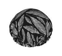 Float Like A Feather Cuffia da impermeabile nera, Cuffia da bagno elastica Cuffia da bagno per capelli con protezione ambientale, Doppio strato impermeabile Cappello da da bagno