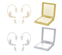 Floatdream 6 Pezzi Orecchini Rampicanti Sulle Foglie, Orecchini a Polsino con Foglie Vintage, Orecchini con Zirconi Foglia Argento, Gioielli per Donna e Ragazza