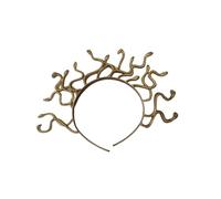 Floatdream Fascia per Capelli Alla Moda Medusa, Cerchietti a Serpentina, Fascia per Capelli a Serpentina in Plastica, Forma di Medusa per Feste, Cosplay, Decorazione di Costumi di Halloween (Oro)